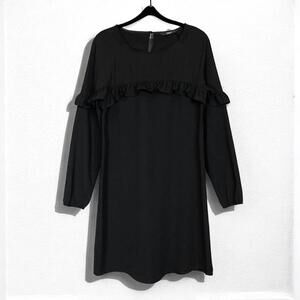 ONLY Women's Black Ruffled Dress - Size 34